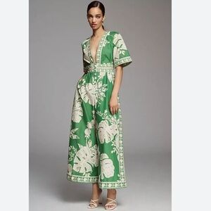 FARM Rio Lace Monsteras Jumpsuit Size XS/0 NWT